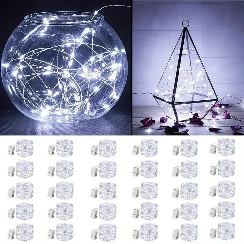 30 Packungen Märchenlampe, batteriebetrieben, Lichterkette, 20 LEDs, Mini-Lichterkette, wasserdicht, für Hochzeit, Party, DIY, Schlafzimmer, Dekoration