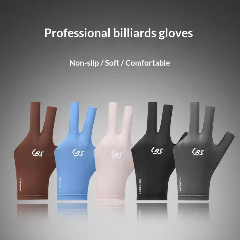 

1PC Left Right Hand Billiard Gloves Open Three Finger Non-Slip Wear Resistant Snooker Pool Gloves Billiard Training Glove