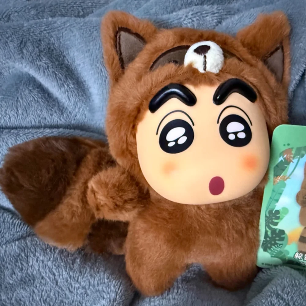 2025 Miniso Genuine Crayon Shin Chan Blind Box Big Tail Vinyl Plush Trendy Play Mystery Box Toy Handmade Surprise Birthday Gift