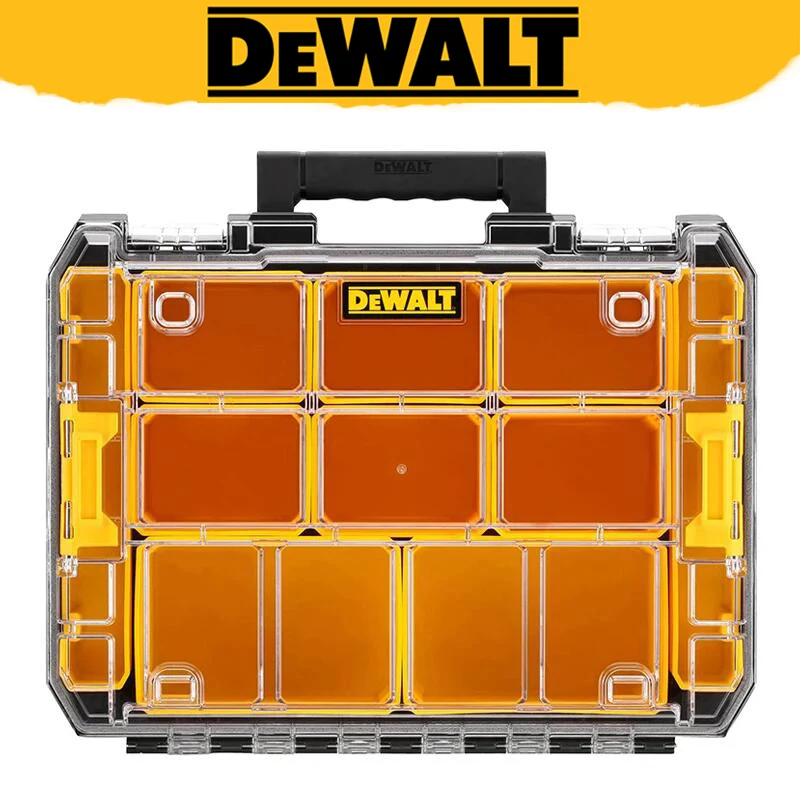 DEWALT ‎Original DWST82968 TSTAK IP54 Organiser Portable Stackable Transparent High-CapacityTool Accessory Storage Box