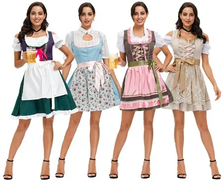 

Bavarian Beer Festival Costume Maid orm loween Outfit Women's Clothing Stage Performance Traditional Chinese Dr