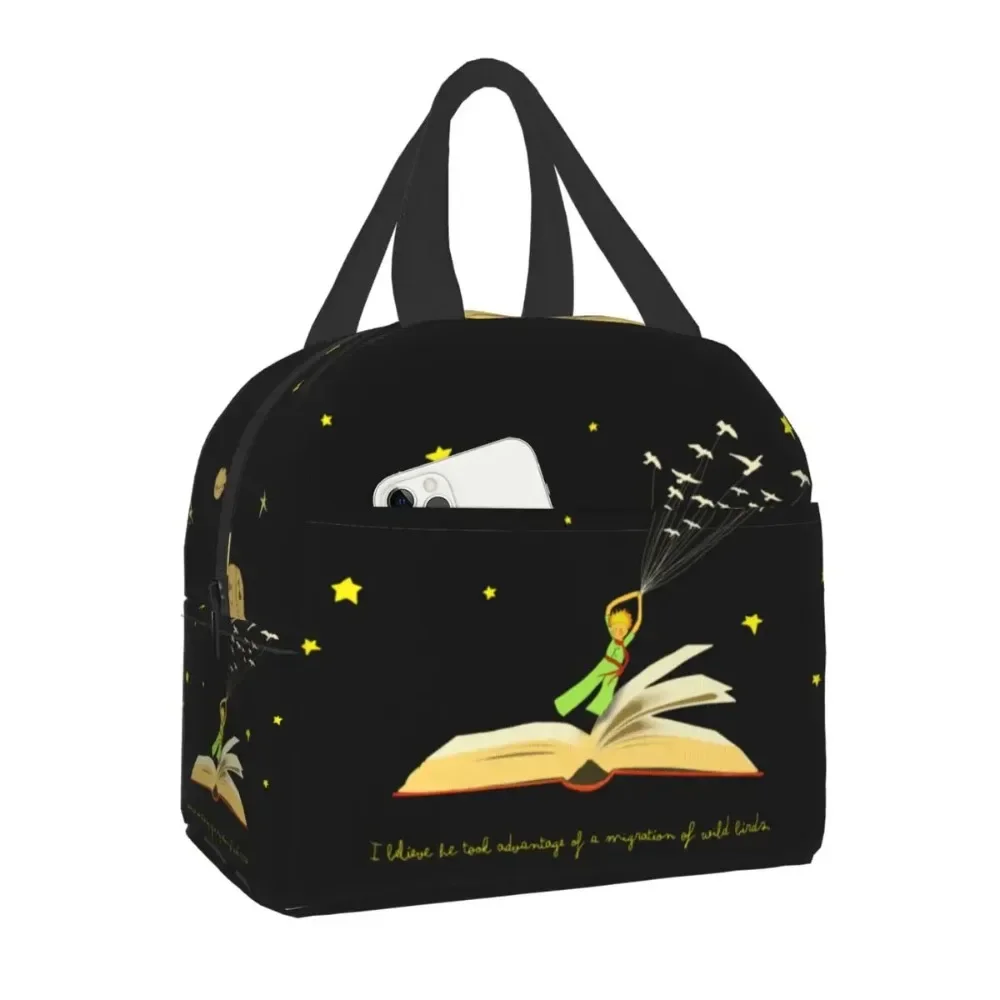 

Classic Fiction The Little Prince Thermal Insulated Lunch Bag Women Portable Lunch Container for School Office Storage Food Box