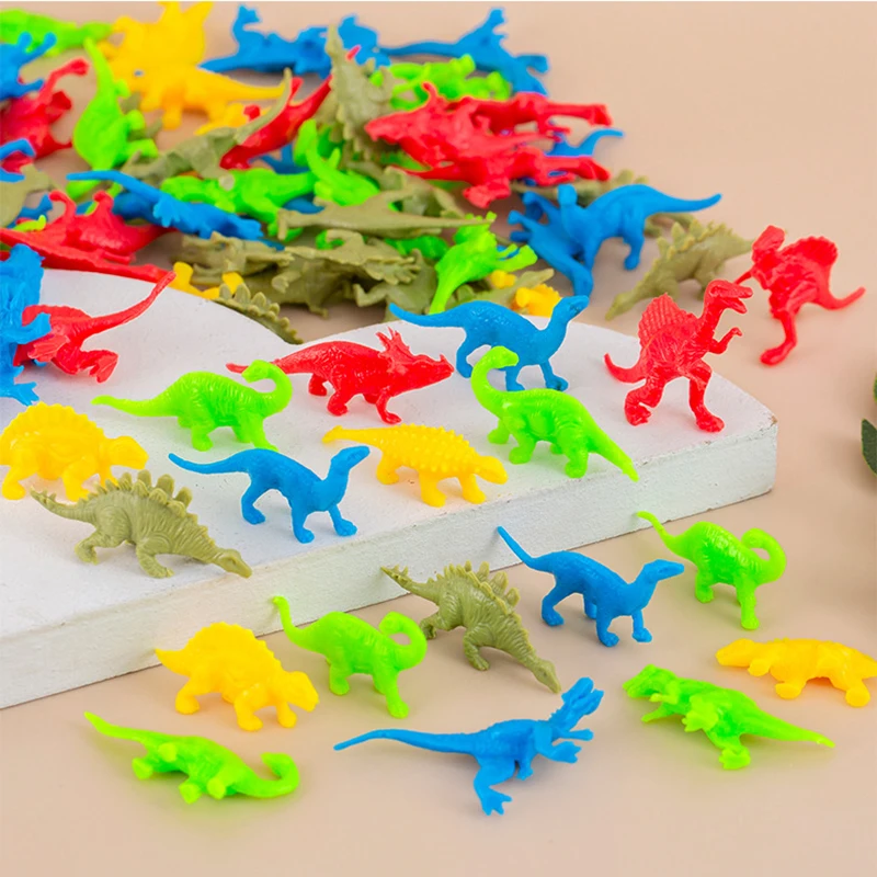 50 Stück bunte Mini kleine Dschungel Dinosaurier PVC-Modell für Kinder Junge Geburtstags feier begünstigt Pinata Füllstoffe Goody Bag Schule Belohnungen