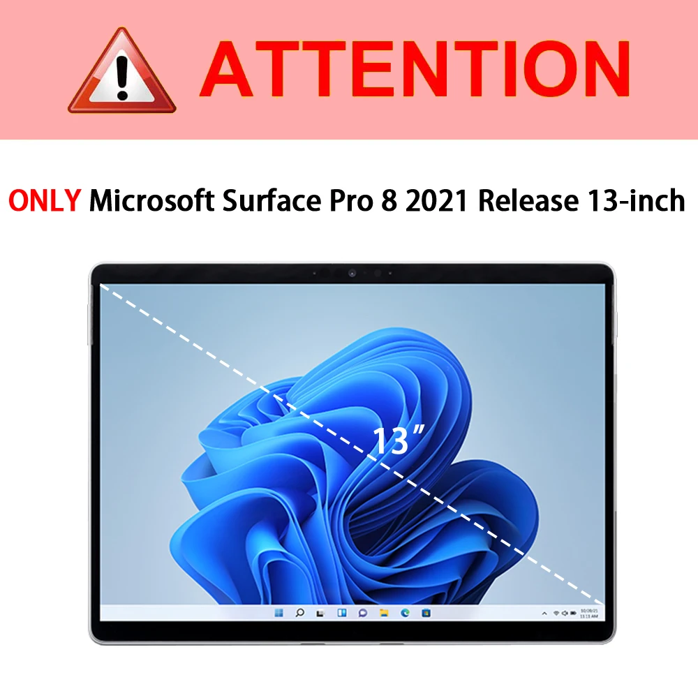 MTT Case For Microsoft Surface Pro 8 13 inch 2021 PU Leather Magnetic Flip Stand Cover Case With Tablet Bag