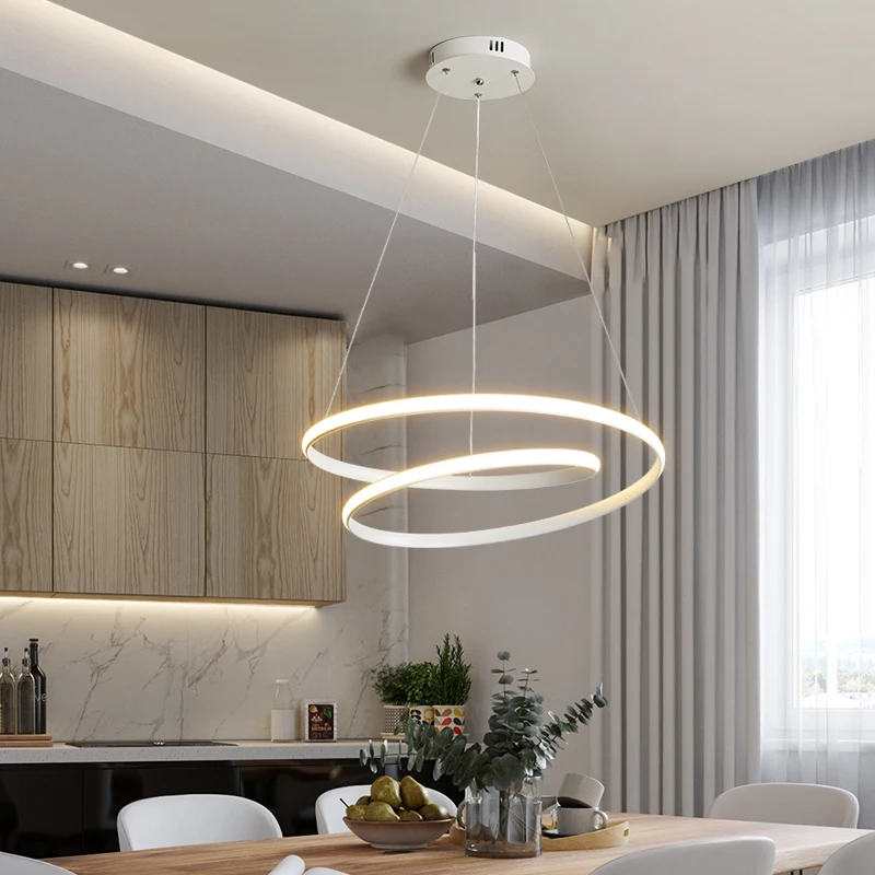 Modern Light Luxury Led Pendant Chandelier Bedroom Ceiling Lamps Minimalist Style Restaurant Creative Home Lighting Lamps