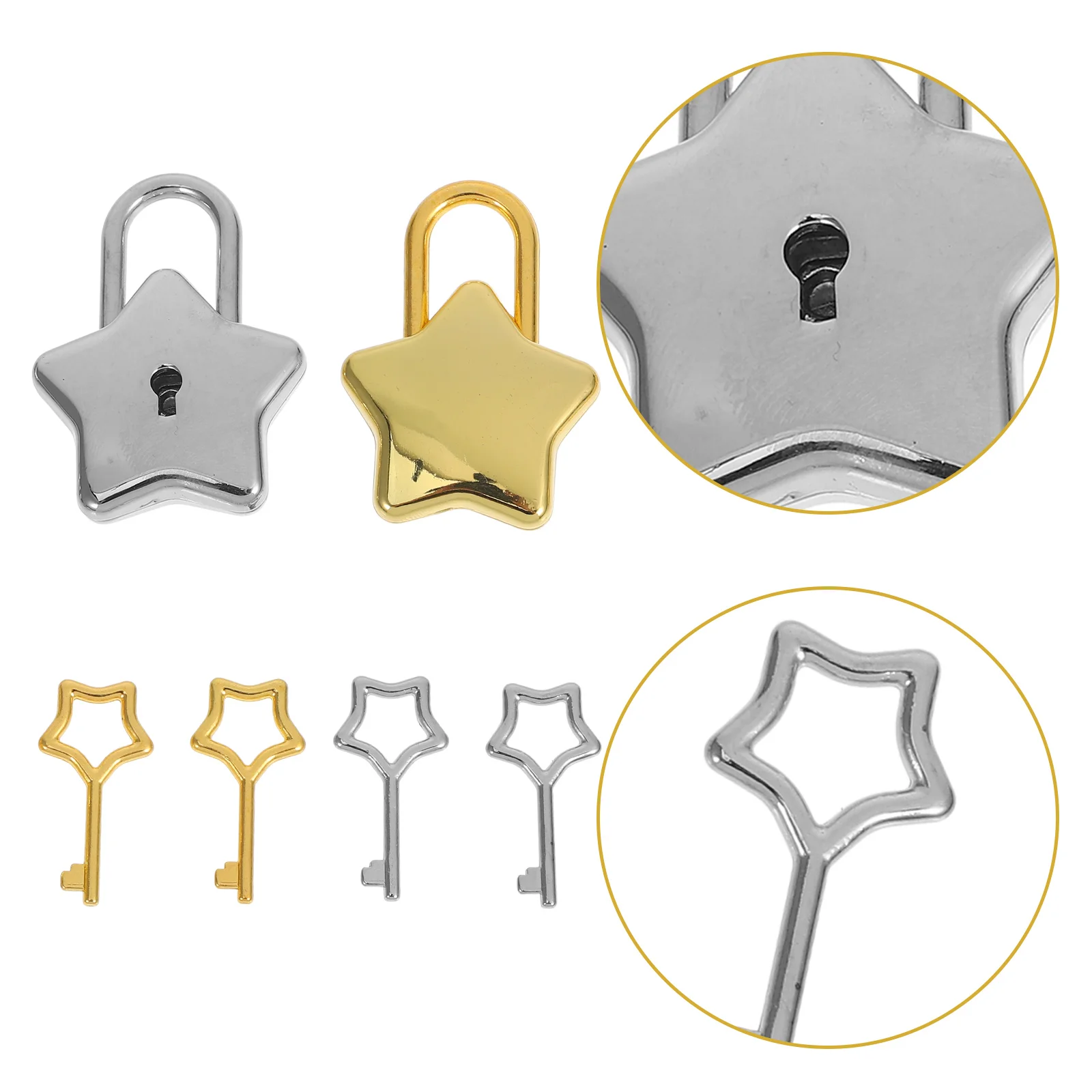 

2 Pcs Padlock Accessories Suitcase Luggage Small for Backpack Travel Alloy Notebook