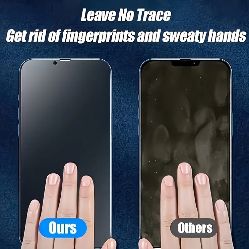3 pieces of frosted privacy screen protective film, compatible with iPhone 17, 16, 15, 14, 13, 12 Pro Max phone tempered film view 5