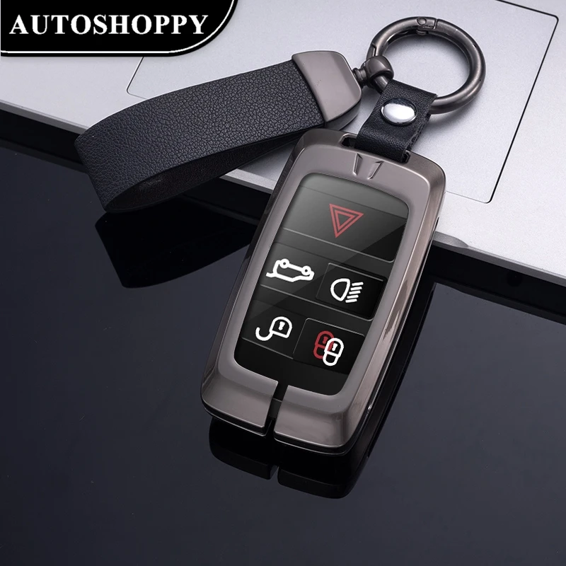 

New Metal Zinc Car Key Case Holder For Land Rover Range Rover Discovery 5 Sport 2018 2019 For Jaguar XEL E-PACE 2019 Accessories