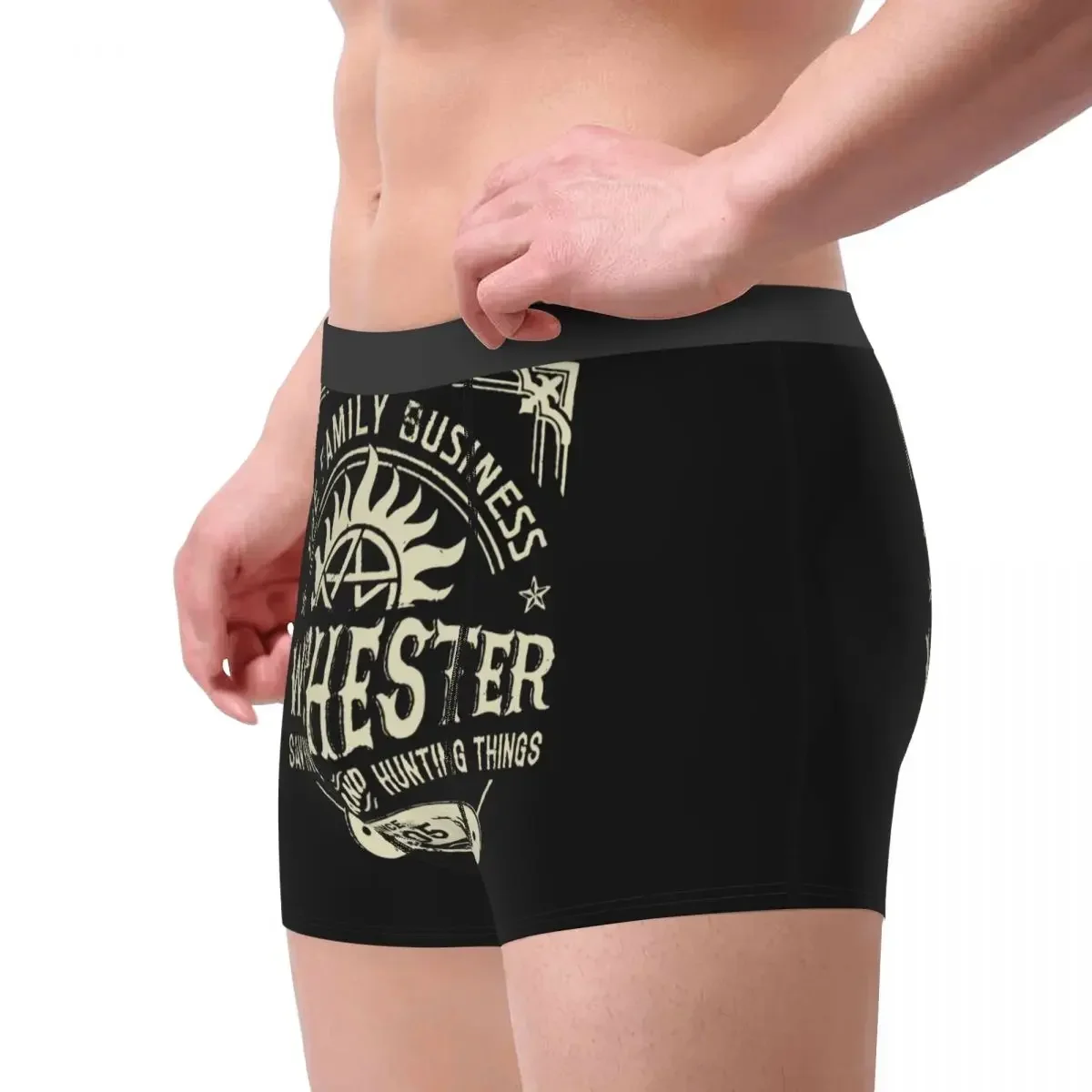 Sexy Boxer Shorts Panties Briefs Man Hip Hop Supernatural Winchester Underwear Soft Underpants for Male Plus Size