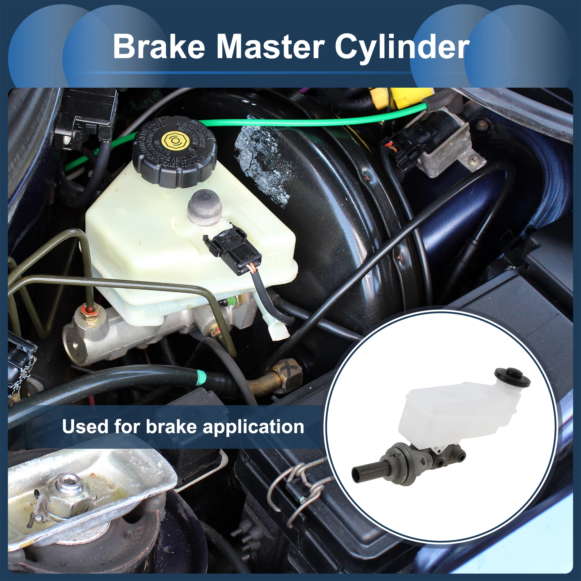 UXCELL Brake Master Cylinder with Reservoir No.472010K590 for TOYOTA FORTUNER 2016-2018 Aluminum Alloy Plastic 1 Pcs