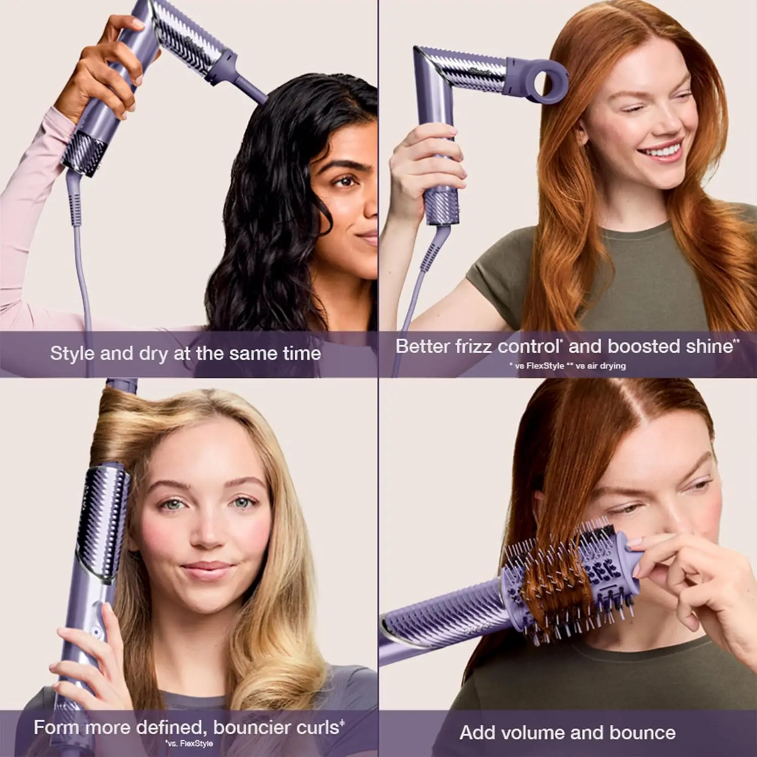 FlexStyle IonCurl Ion Air Drying Curling Styling System HD840PU Powerful Coanda Auto Wrap Curling AirSet Pause Button Scalp Shie