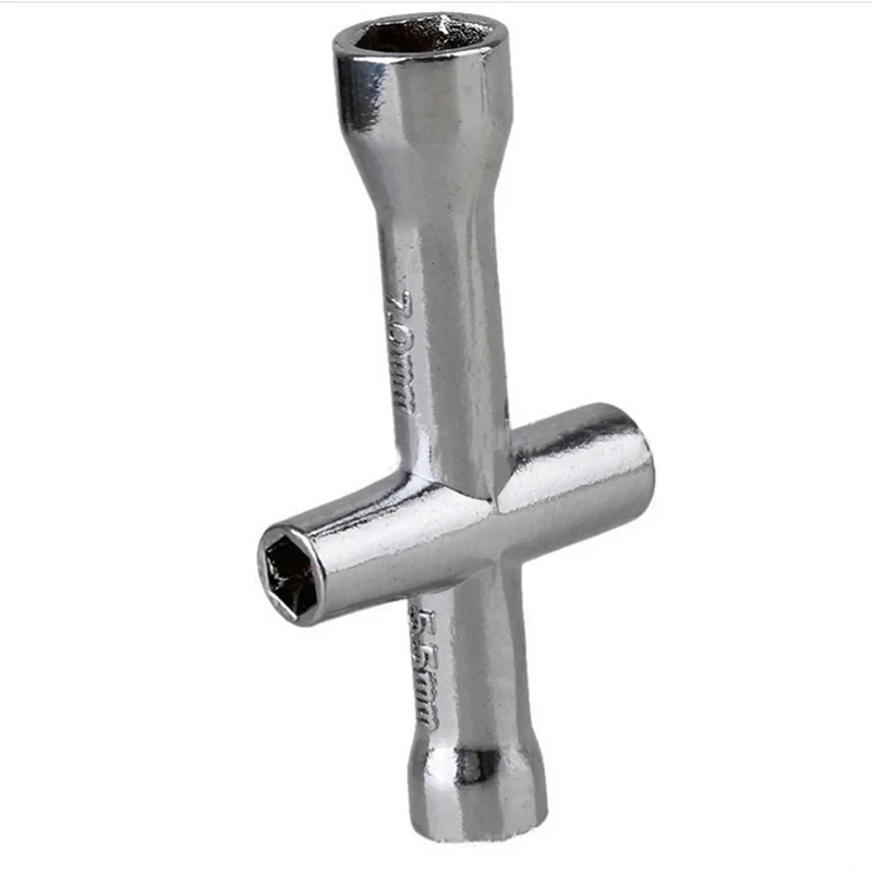 Hexagonal Cross Wrench for 4mm/5mm/5.5mm/7mm Screws and Nuts Mini Cross Wrench Sleeve Tire Removal Tool Maintenance Tool