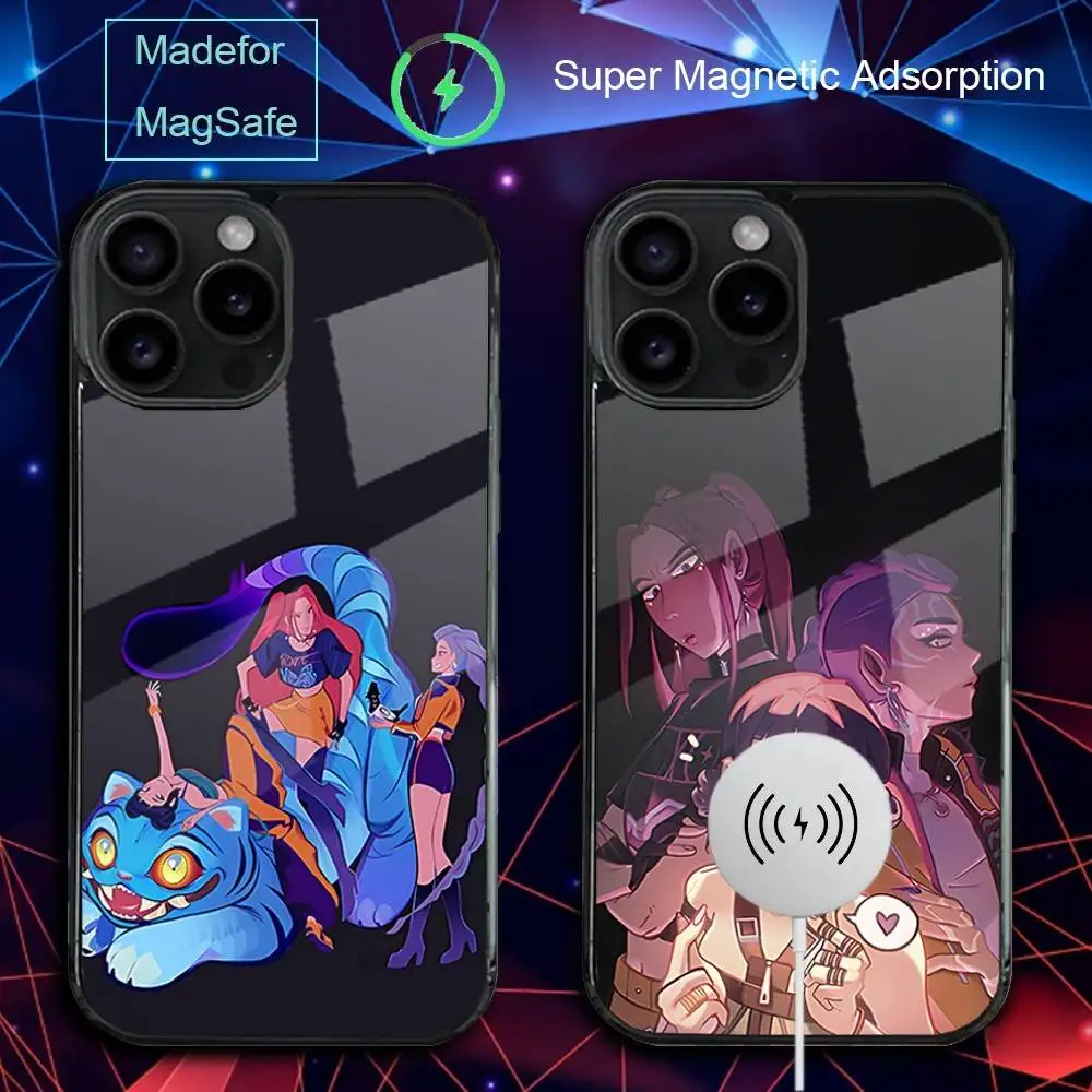 

KPop D-Demon H-Hunters Phone Case For iPhone 17,16,15,14,13,12,11,Pro,Max,Plus,Mini,SE4,E Magnetic Magsafe Wireless Charging