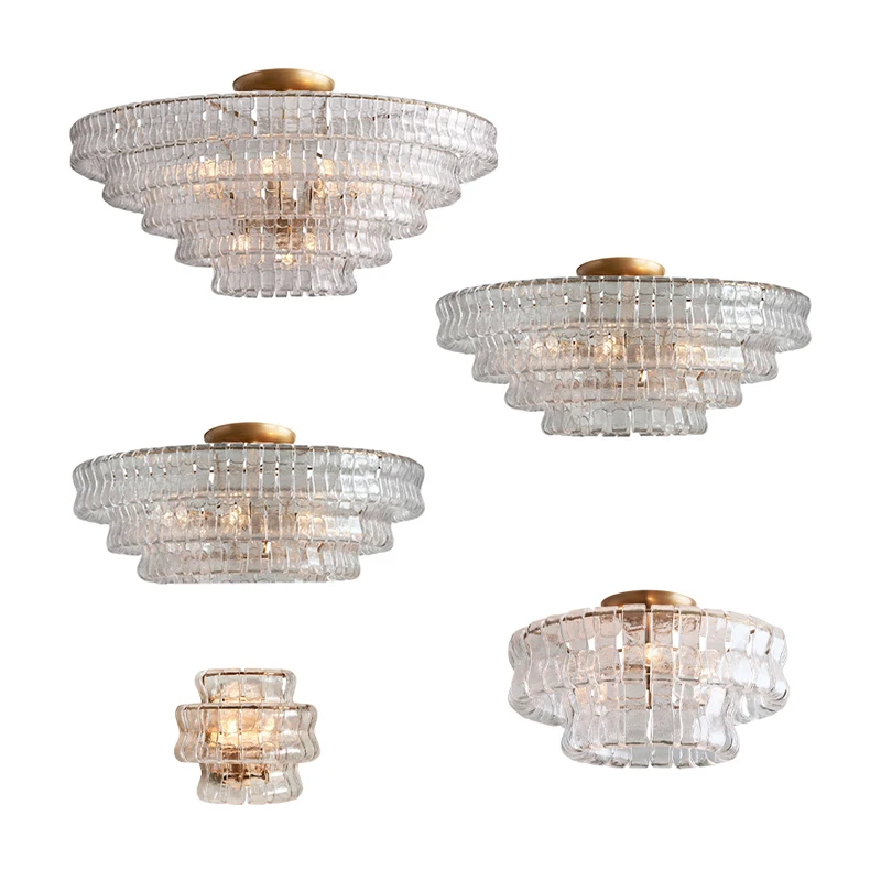Illuminate Your Living Room Or Dining Room With Our LED Murano Glass Series Ceiling Lamp Oval Round 2-5 Layer Dimming Function