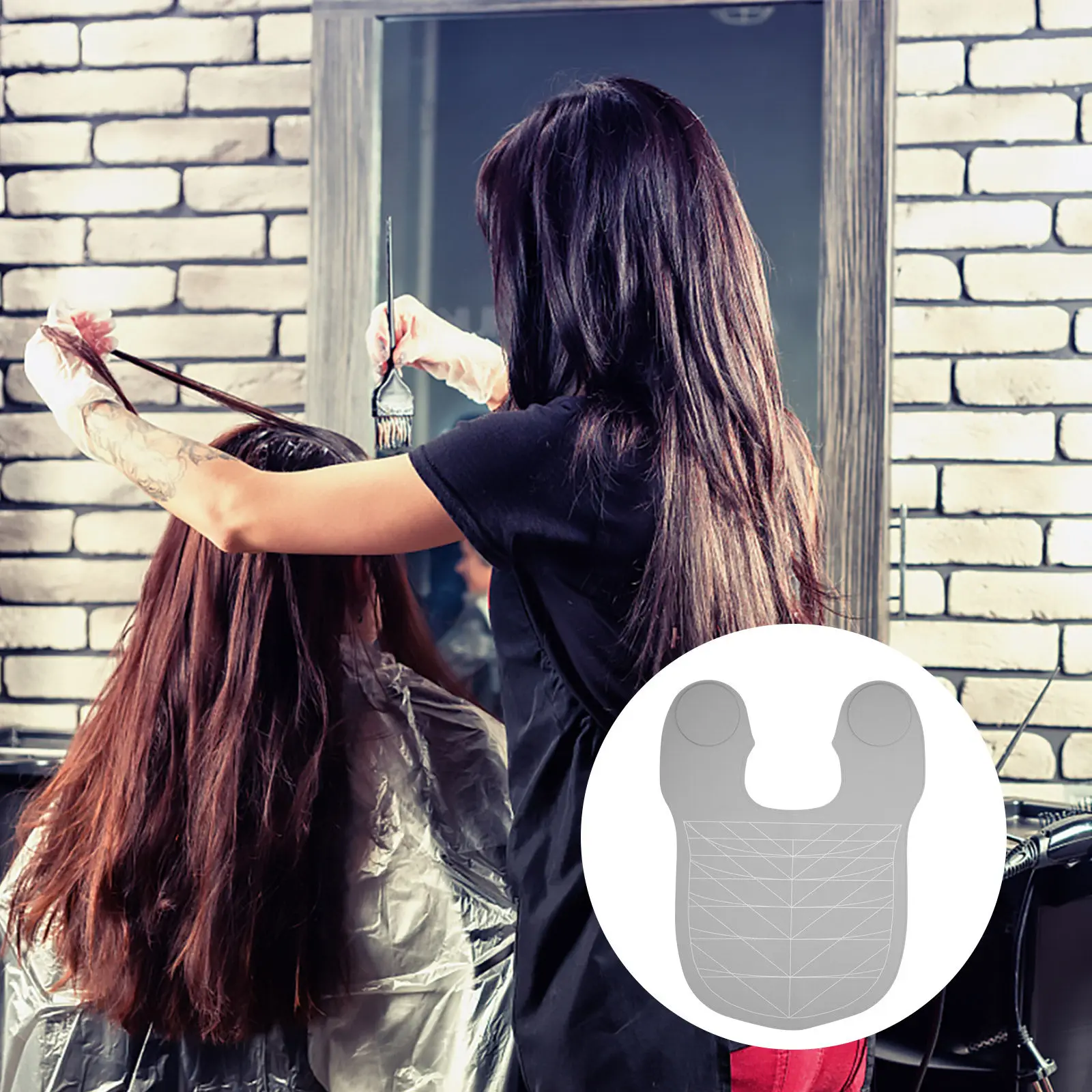 Hair Cutting Guide Collar Soft Silicone Barber Neck Strip Extended Enlarged Haircut Protector Washable Salon Mat Hair Stylist