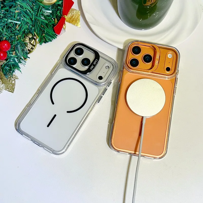 Suitable for iPhone 17 Pro Max, 16 Pro, 15 Pro,14,13,12,11 Luxury Stand, Compatible with Magnetic Wireless Charging Phone Case