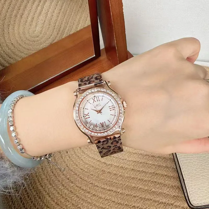 2026 New Watch Women's Luxury Leopard Steel Mesh Strap Creative High-end Design Women's Watch Quartz Watch Gift for Women
