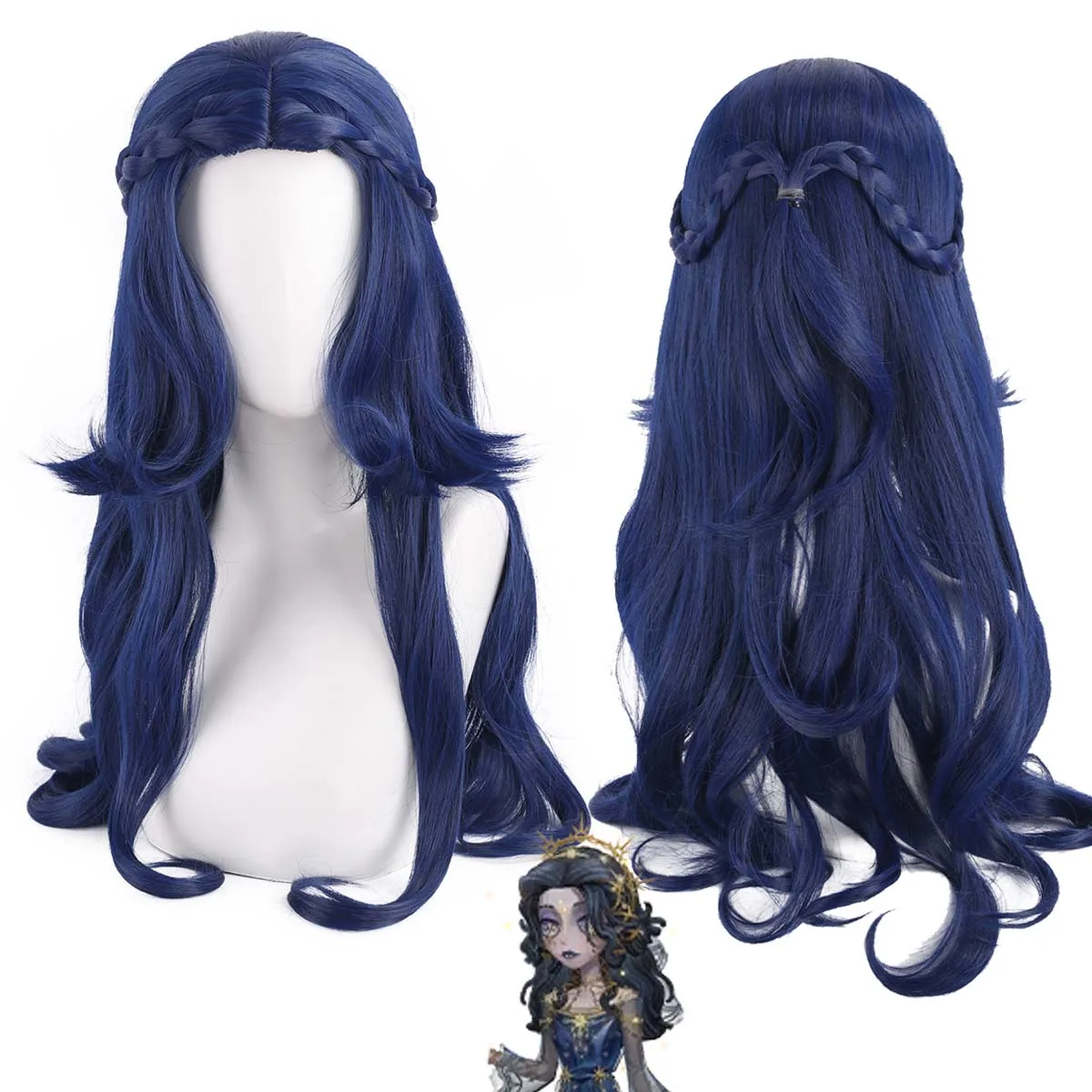 

Женщина Game Identity V Ада Месмер Психолог Косплей Длинный Синий Парик