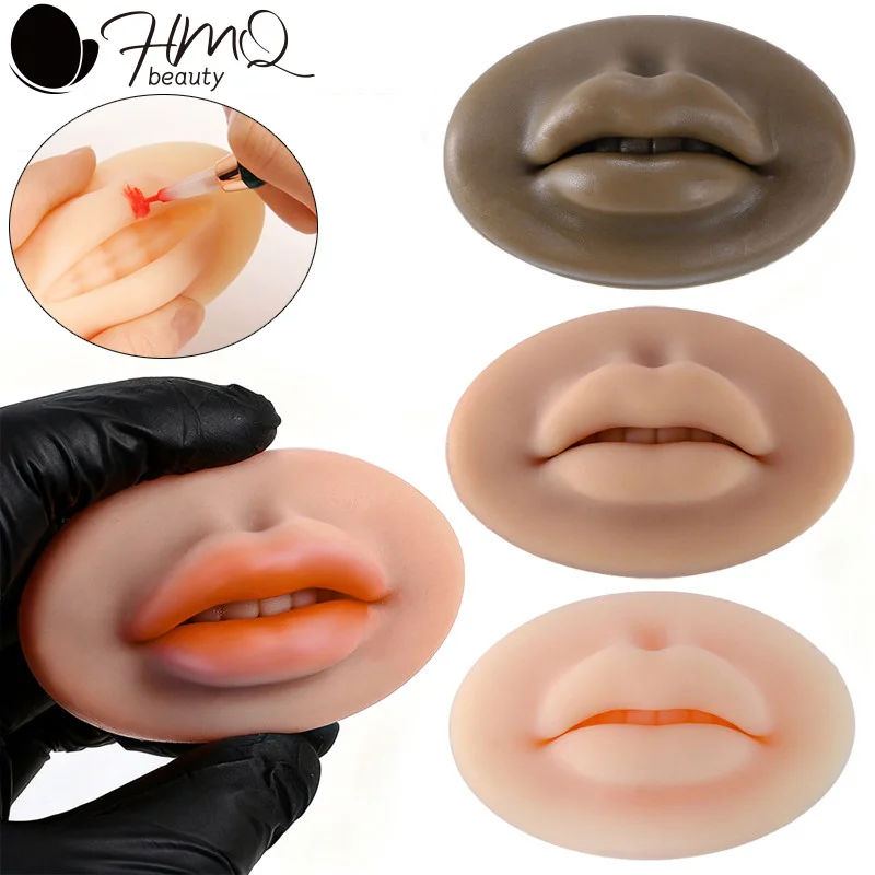 Silicone Lip Practice Model for Permanent Makeup Training Reusable 3D Soft Lip Tattoo Skin  Accessories Makeup Permanent Tools
