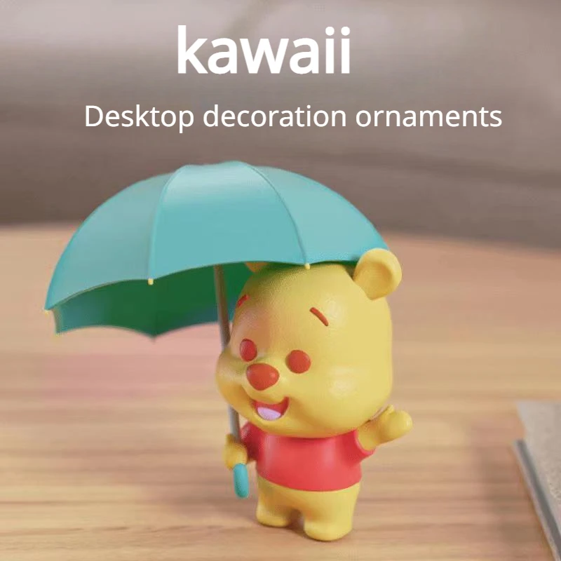 MINISO The Walt Disney Company Pooh Bear Series Rainy Season Themed Blind Box Cute Desktop Decoration Model Children\'s Toy Gift