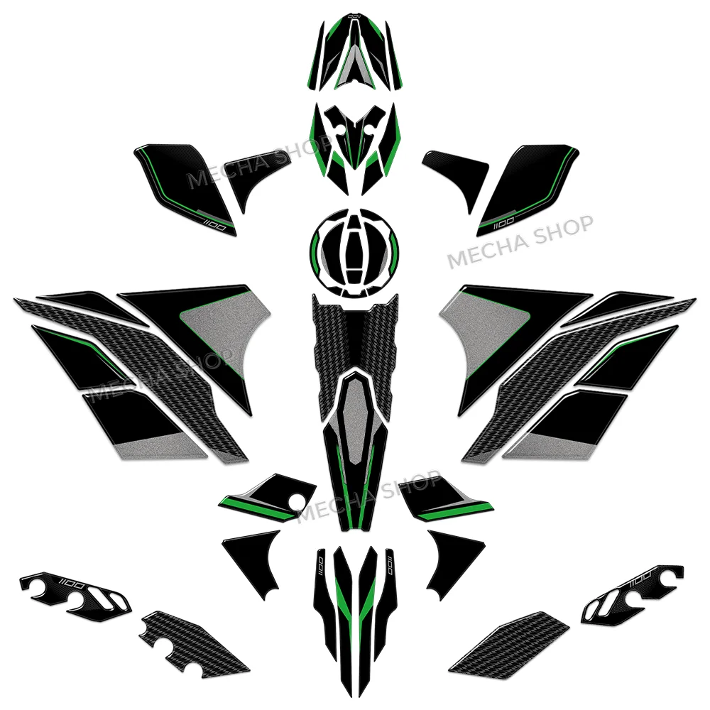 

Motorcycle Accessories Epoxy Sticker Protection Kit For Versys 1100 2025 Door Sill Decal Tank Pad 3D Sticker