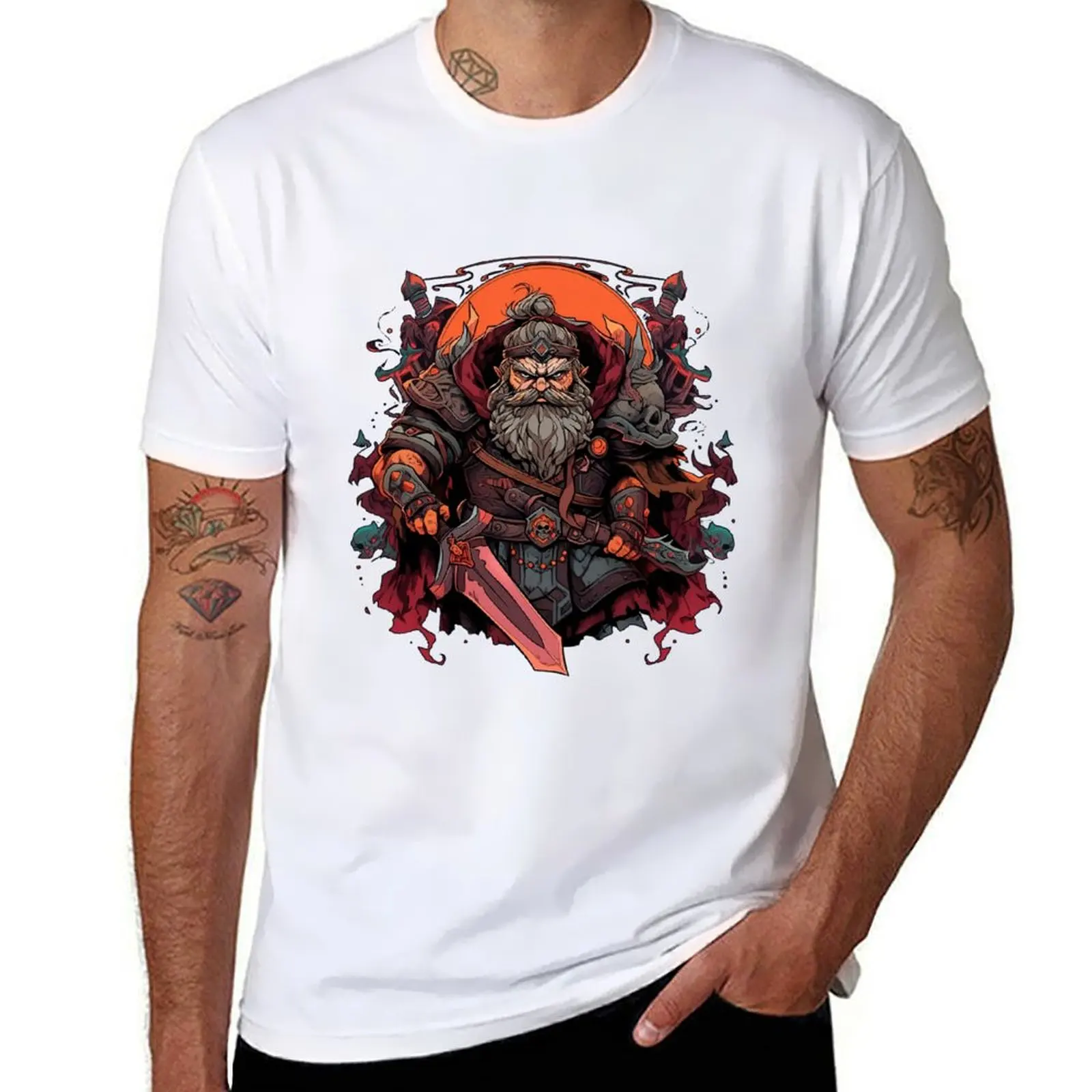 

shirts g t cotton T-Shirt man for shirt cotton shirt T-Shirt - t man heavy Warrior t quality Model Dwarven men man high A