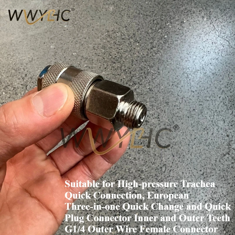 

Suitable for Three in One Quick Change Quick Plug Quick Connector with Inner and Outer Teeth G1/4 Outer Thread Female Head