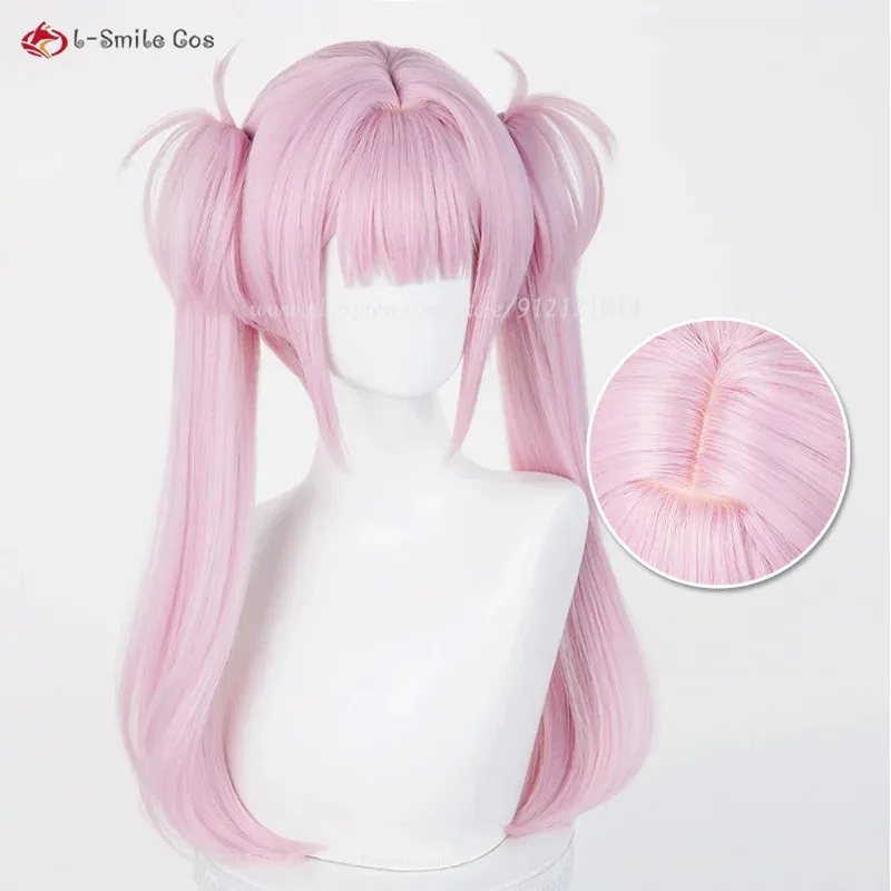 LI TIANXI LI TIANCHEN Cosplay Wig 48cm/30cm Pink Wigs Cosplay Anime Cos Costumes Wigs Heat Resistant Synthetic Hair + Wig Cap
