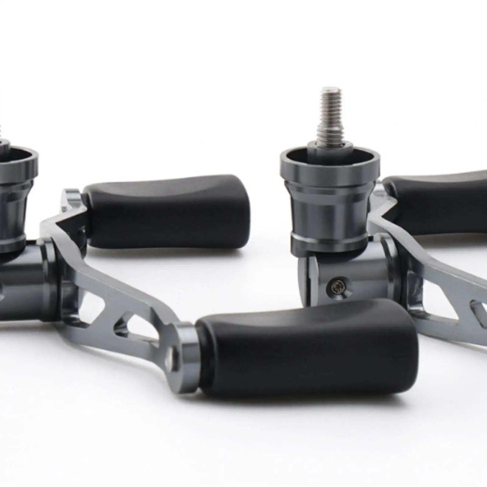 Comfortable Fishing Reel Handle Replacement with 31x21mm Rubber Knobs for Angling Use