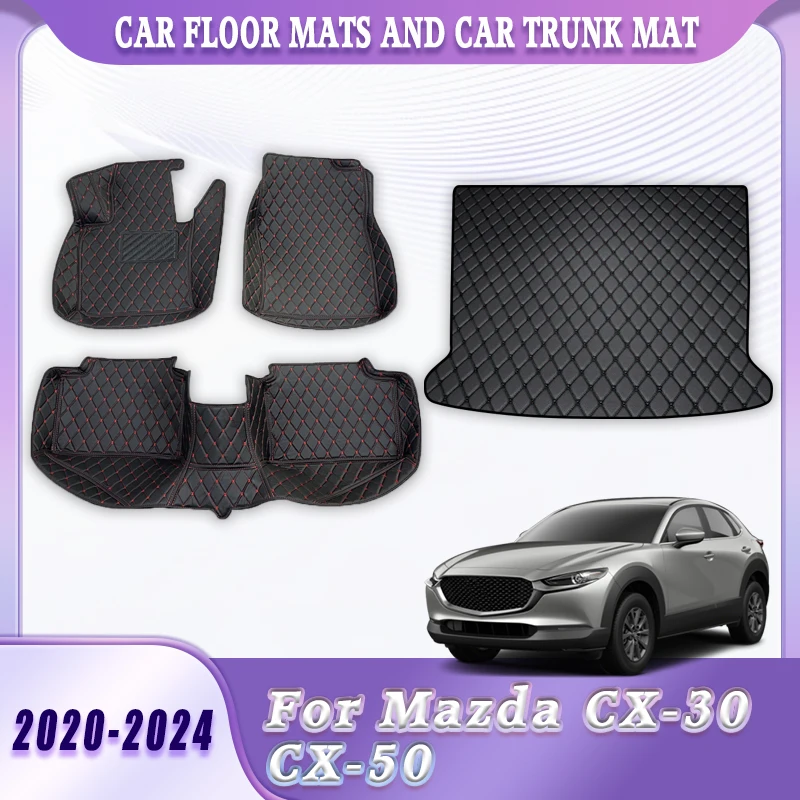 

Коврики для пола автомобиля и защитный коврик в багажник для Mazda CX-30 CX-50 2020-2024: Прочные аксессуары для защиты пола автомобиля, автомобильные аксессуары для интерьера