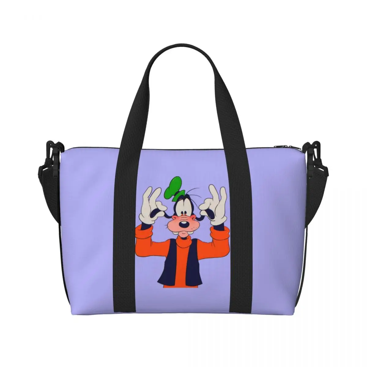 

Пляжная большая сумка Goofy на заказ, женские пляжные дорожные сумки с большим отделением для спортзала и героями мультфильмов