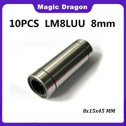 5/10pcs High precision LM8LUU 8x15x45mm 8mm Longer Linear Ball Bearing Bushing Linear Bearings CNC Parts 3D Printer Parts