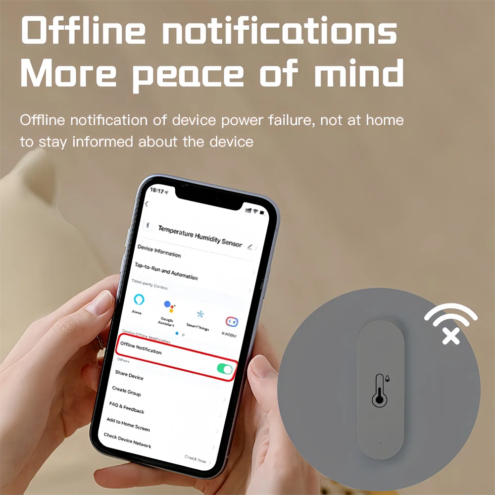 Tuya Zigbee temperature humidity sensor APP Remote Monitor For Smart Home SmartLife WorkWith Alexa Google Assistant Yandex Alice