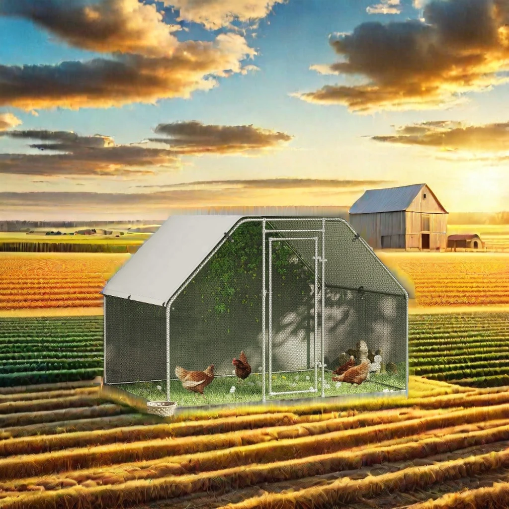 

High Quality Portable Galvanized Steel Mobile Chicken Coop 3-Year New Product Outdoor Backyard Poultry Rabbit Hen Used Farm Dogs