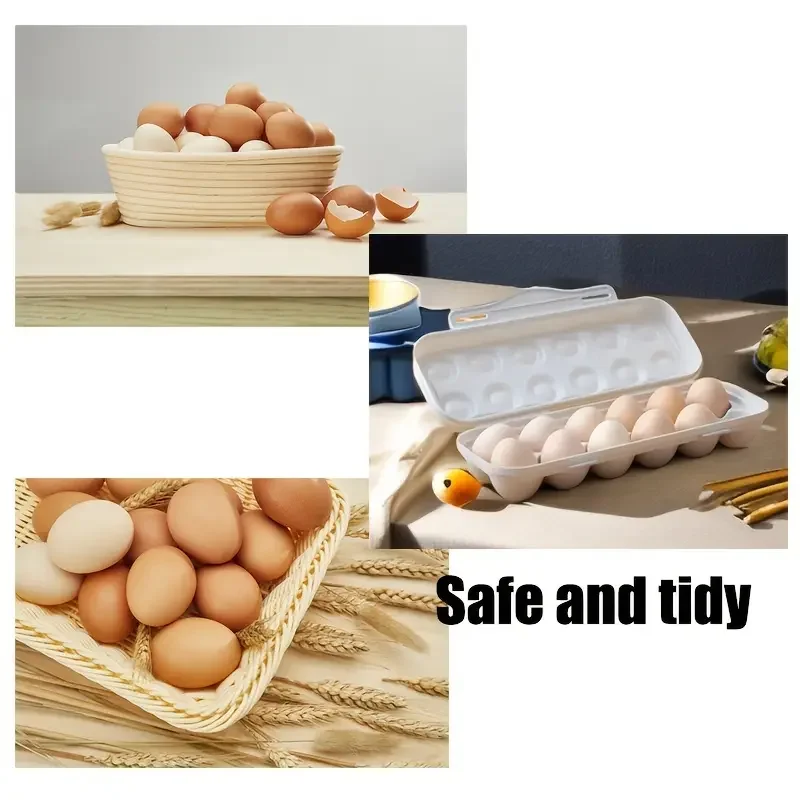 1pc Egg Storage Box Anti-Collision 12/18 Cell Egg Tray Refrigerator Preservation Flip Storage Box Household Kitchen Organization