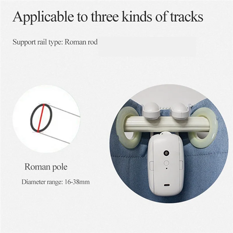 SQPP-Smart Curtains Robot Roman Rod Track Automatic Curtain Opener Remote Control Curtain Motor