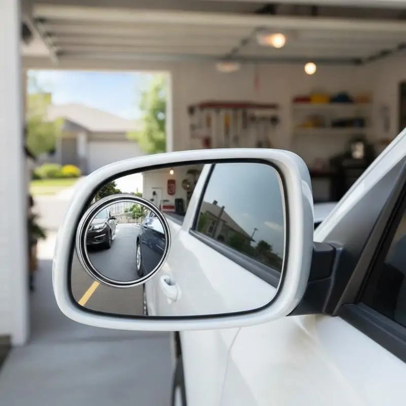 【CR】2 Pack 360 Degree Rotation Car Blind Spot Rearview Mirror HD Wide Angle Universal for Auto Safe Driving Use