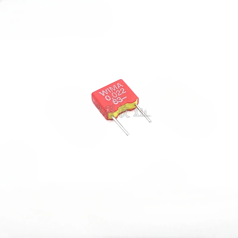 Capacitor do filme da folha de WIMA, distância do pé, MKS2, 0,022 UF, 22nJ63, 63V0.022UF, 5%, 5 PCes, 10 PCes