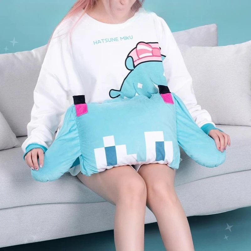 อะนิเมะรูปHatsune Mikuคอสเพลย์ผ้าห่มเสื้อคลุมHoodie HugหมอนFlannelเครื่องปรับอากาศผ้าห่มโซฟาตกแต่งของขวัญ
