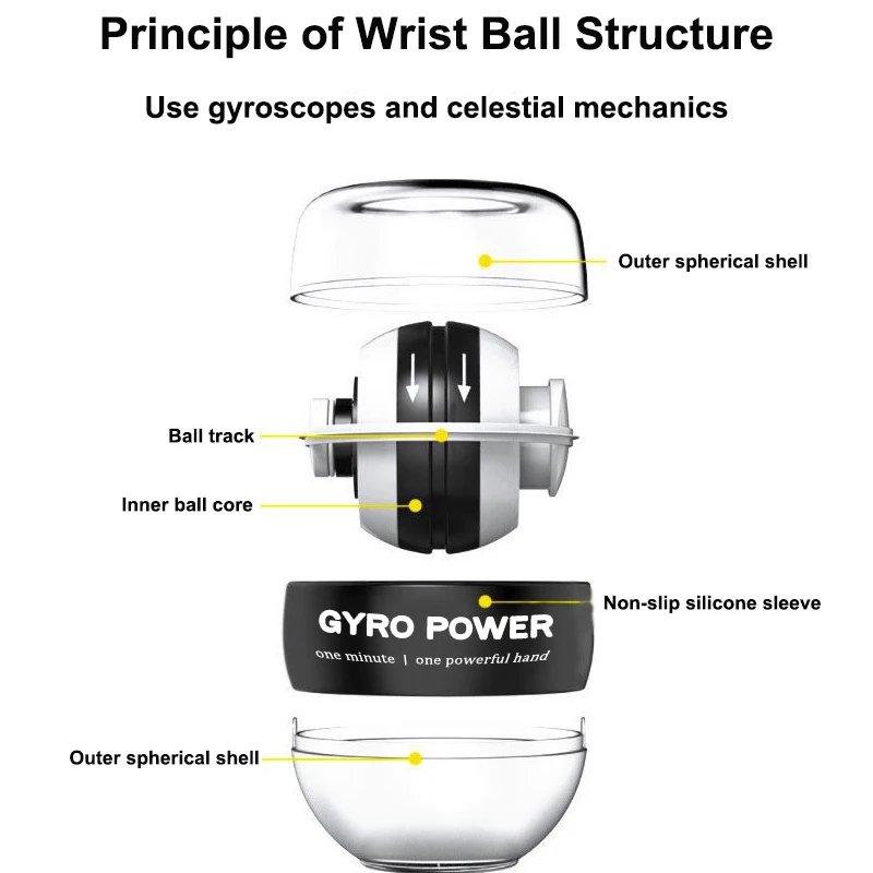 Wrist Power Exercise Antistress Gyroscope Kinetic Self-starting Fidget Spinner Adult Stress Reliever Toys Toy With LED Light