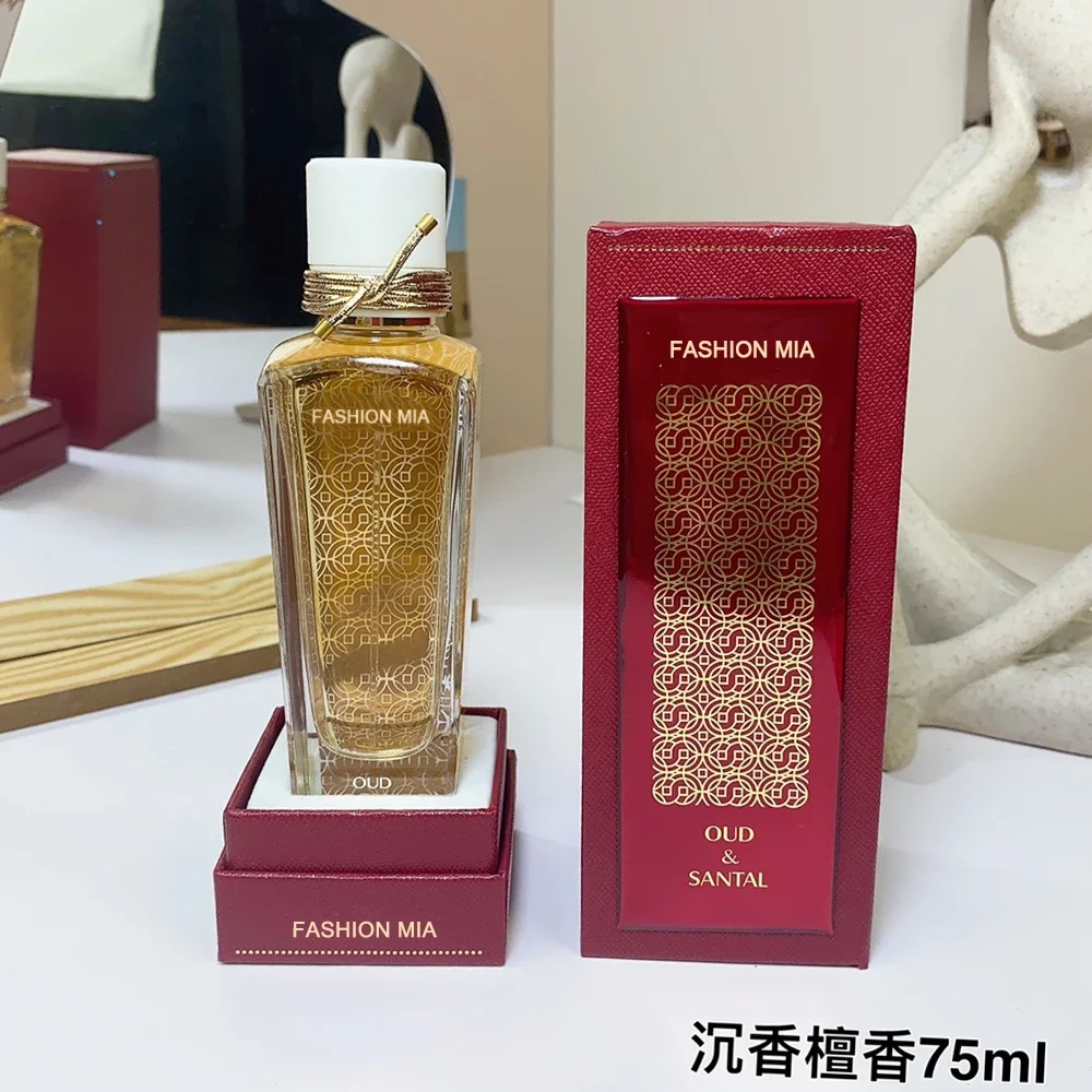 

75ml Brand Incense Sandalwood Eau de Toilette Perfume Long-lasting Amber Wood Men's Body Spray Fragrance Women Daily Perfume