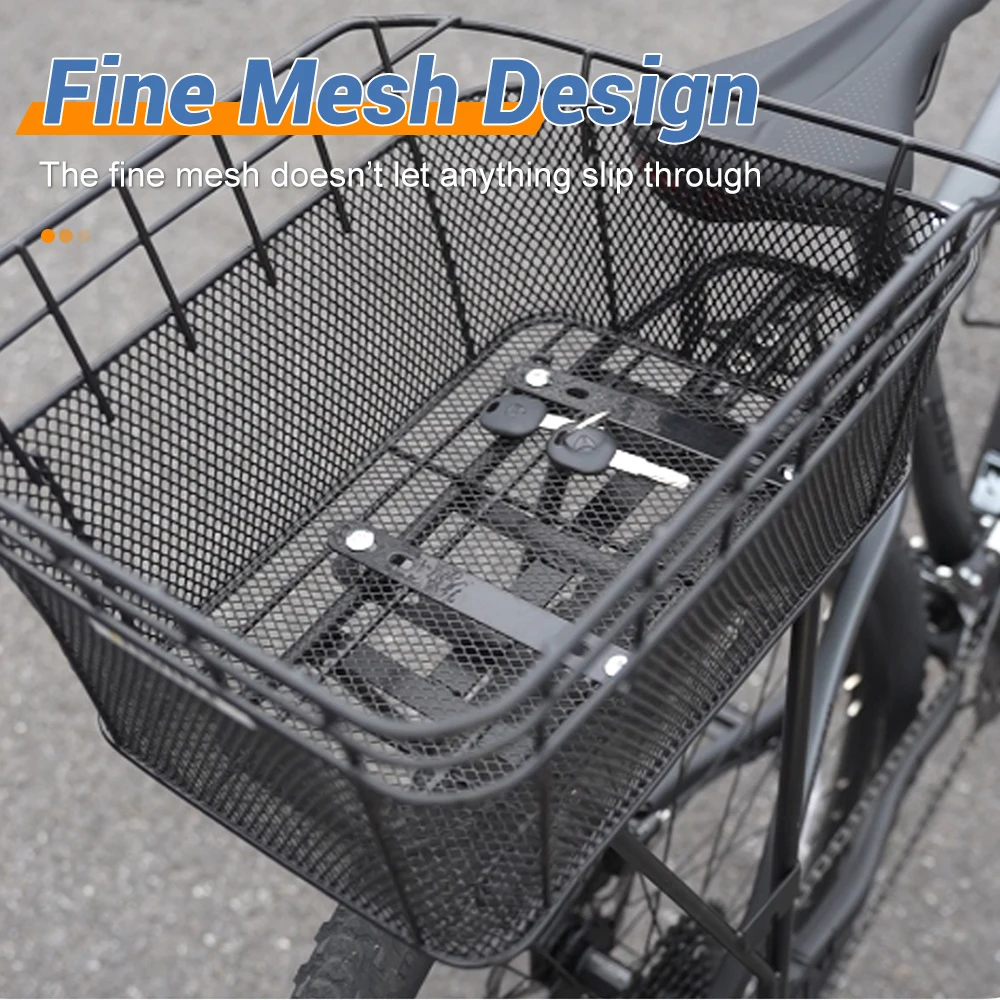 NEWBOLER Fahrrad-Heckkorb Schnellspanner Fahrrad-Gepäckträger Tasche Große Kapazität E-Bike-Korb für Outdoor-Reisen und Einkäufe – Detail 7