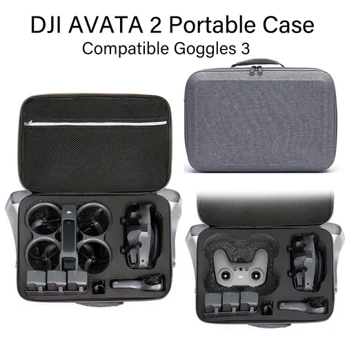 Para DJI Avata 2 Estuche portátil Compatible con gafas 3 Fly Smart Combo bolsa de almacenamiento FPV RC de gran capacidad para disparar al aire libre