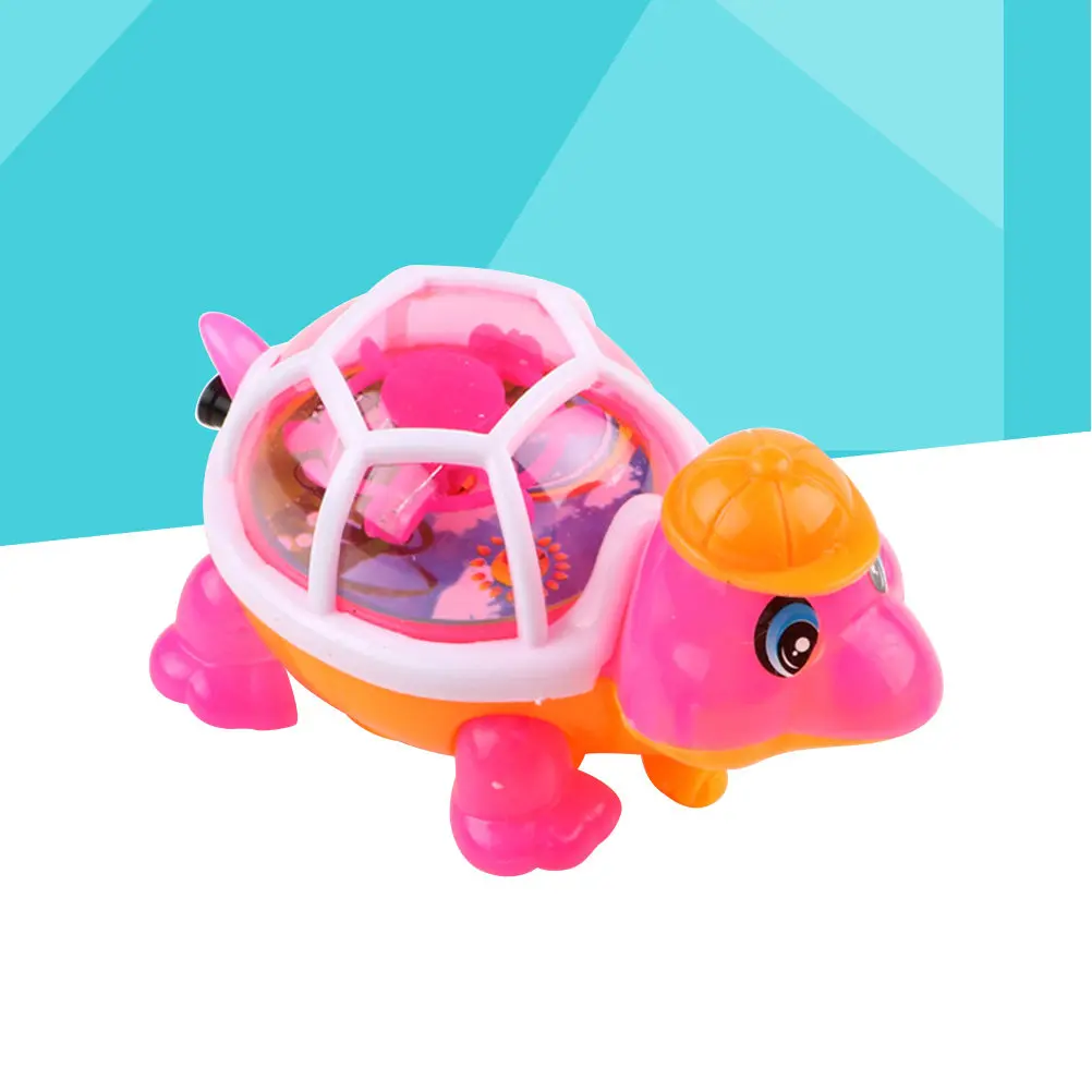 

Light-Emitting Turtle Kids Pull String Crawl Glow-Up Educational Plaything for Child Random Color