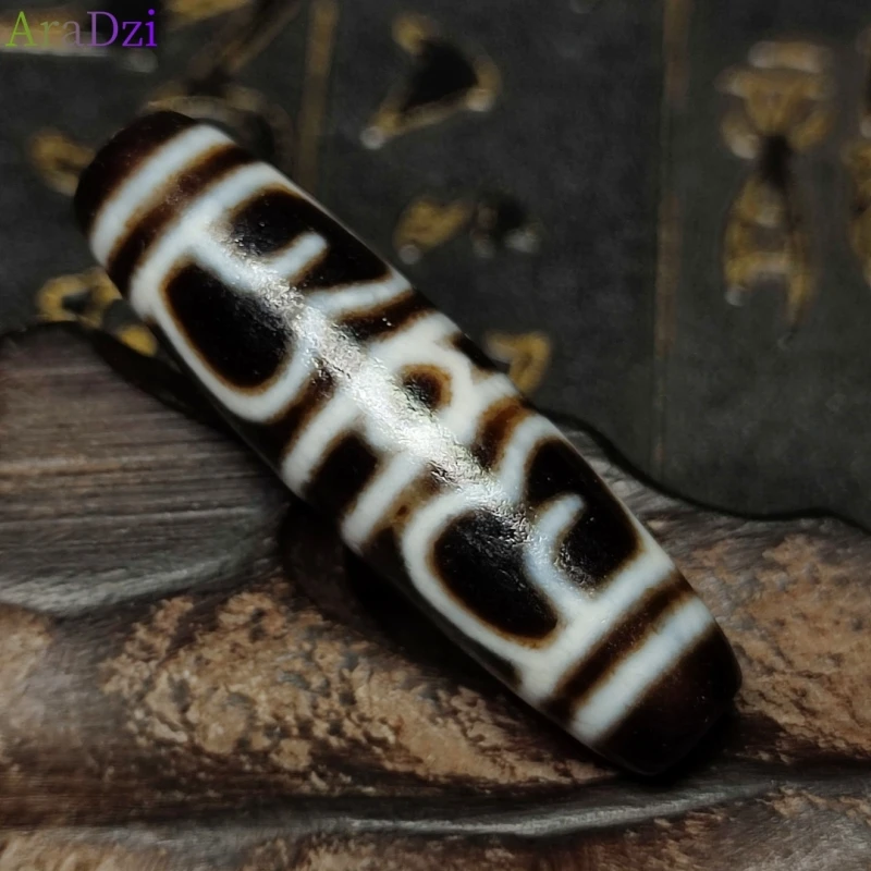 

Tibet Vajra Dharma Cap Totem Dzi Beads Weathered Oily Agate Beads Necklace Pendant DIY Accessories Free Shipping