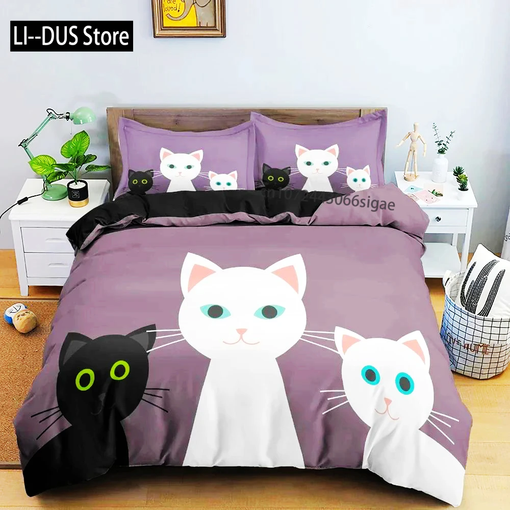 Canadian Sphynx Cat Duvet Cover King Queen Lovely Pet Kitty Bedding Set Boys Teens Adults Cute Animal Soft Polyester Quilt Cover