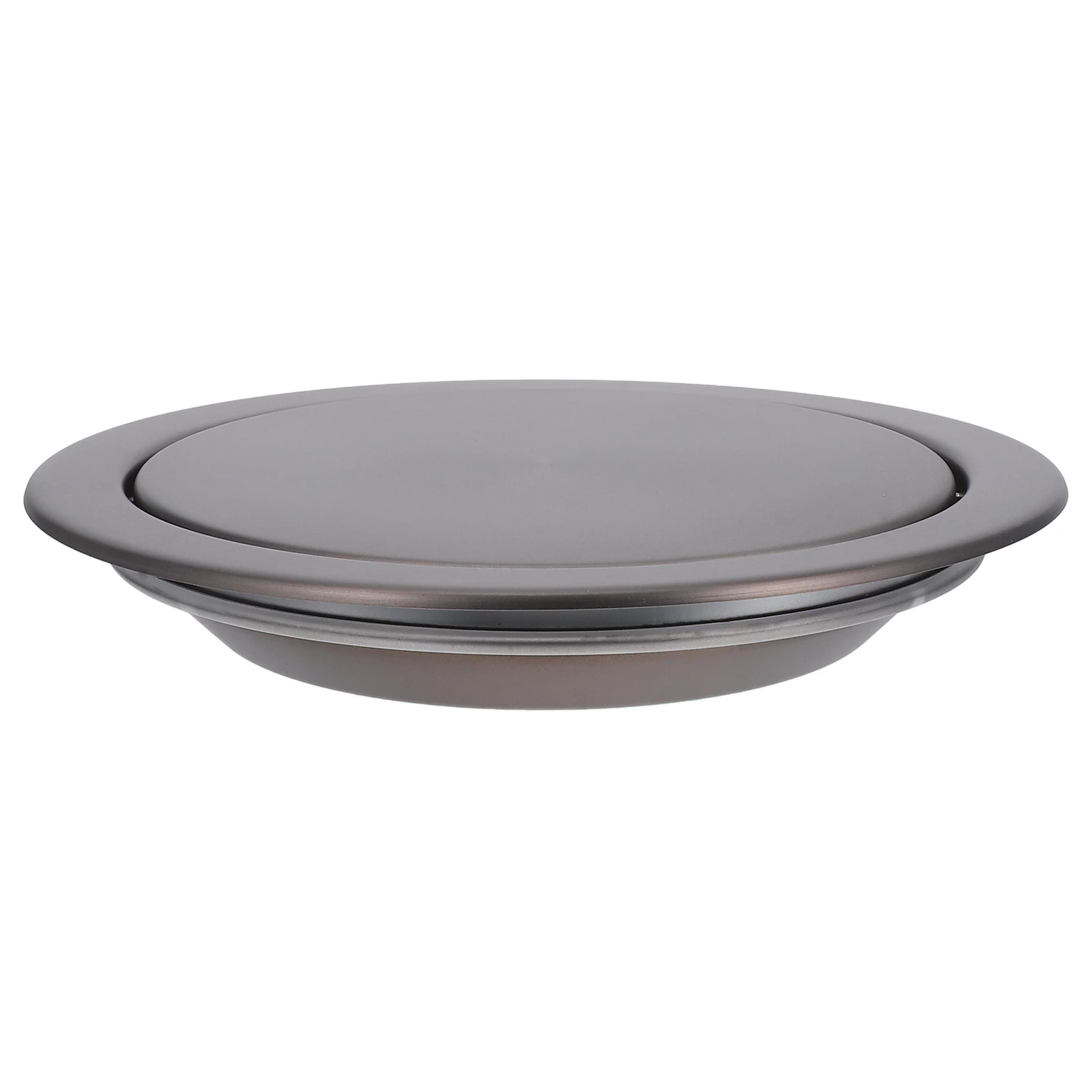 

Stainless Steel Countertop Trash Bin Lid Recessed Flap Cover Built-In Garbage Can Replacement Round Flush Waste Bucket Cover For