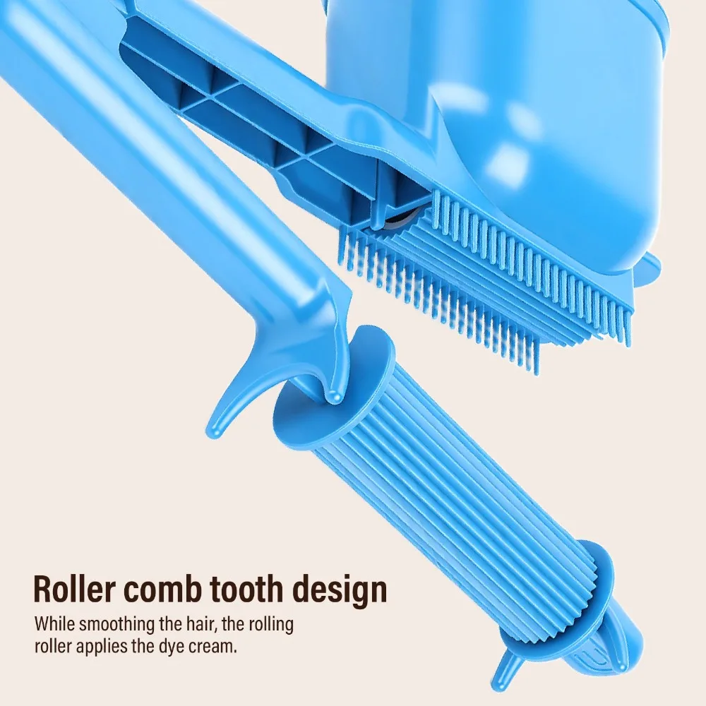 Ergonomic Handle Automatic Hair Coloring Applicator Roller Comb Easy to Use Hair Dye Cream Applicator Professional Automatic