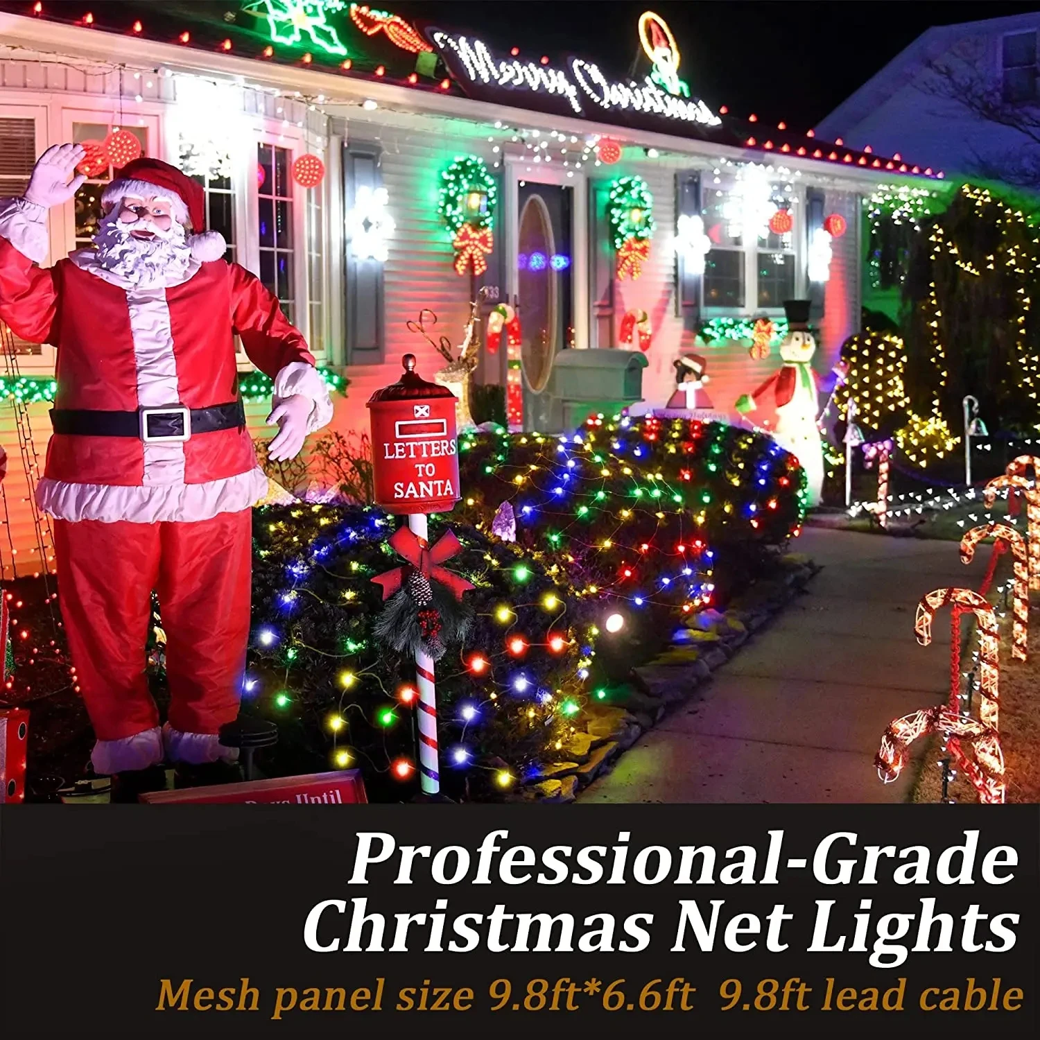 Solar Power colorful LED Christmas Garlands LED String Net Lights Fairy Xmas Party Garden Wedding Decoration Curtain Light