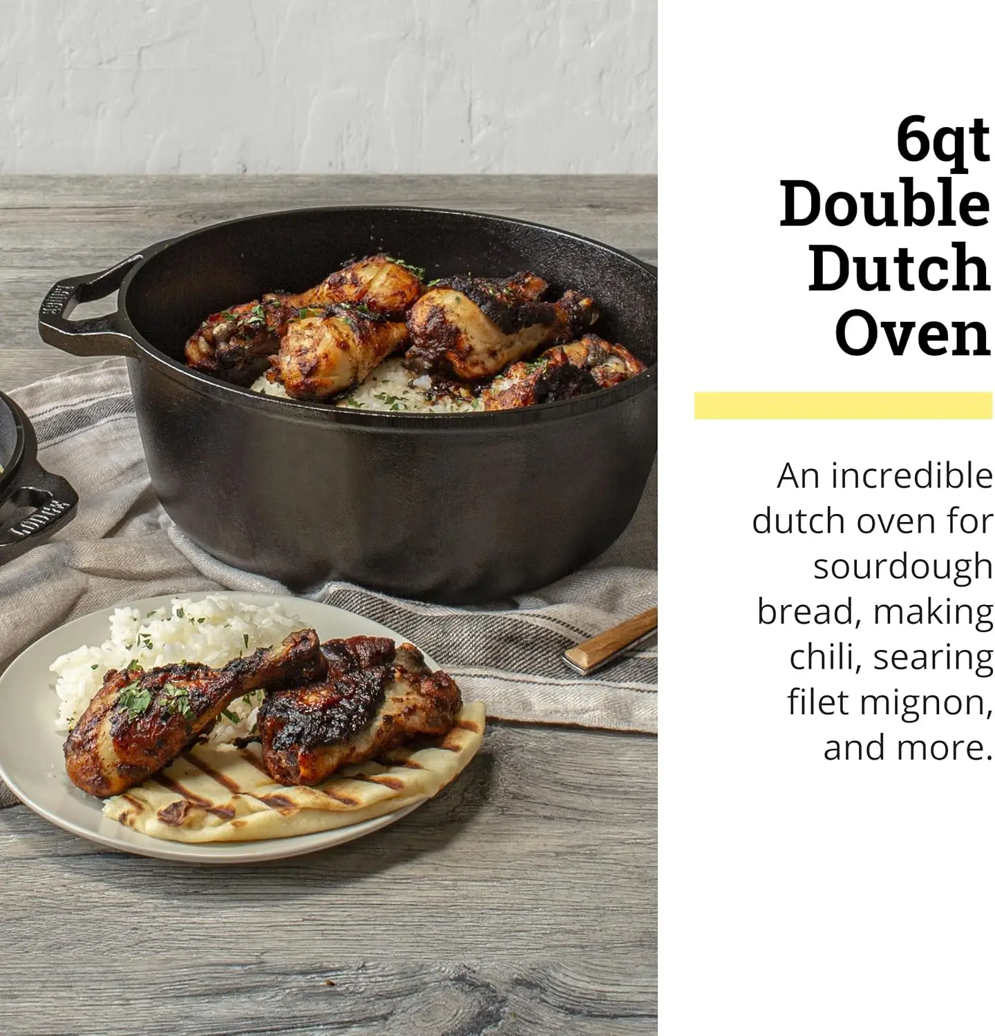 Chef Collection 6qt Double Dutch Oven